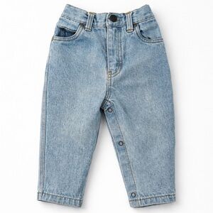 Vintage 90s Baby Infant Clothes Jeans Light Wash Denim Pants Size 12 Months